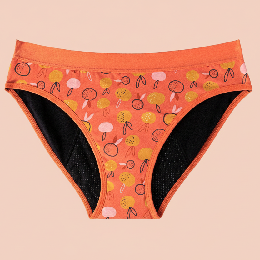 Bloom Teen Periodenunterwäsche in Rosa mit Blumenmuster